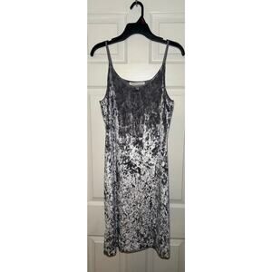 Double zero gray velvet tank dress size medium